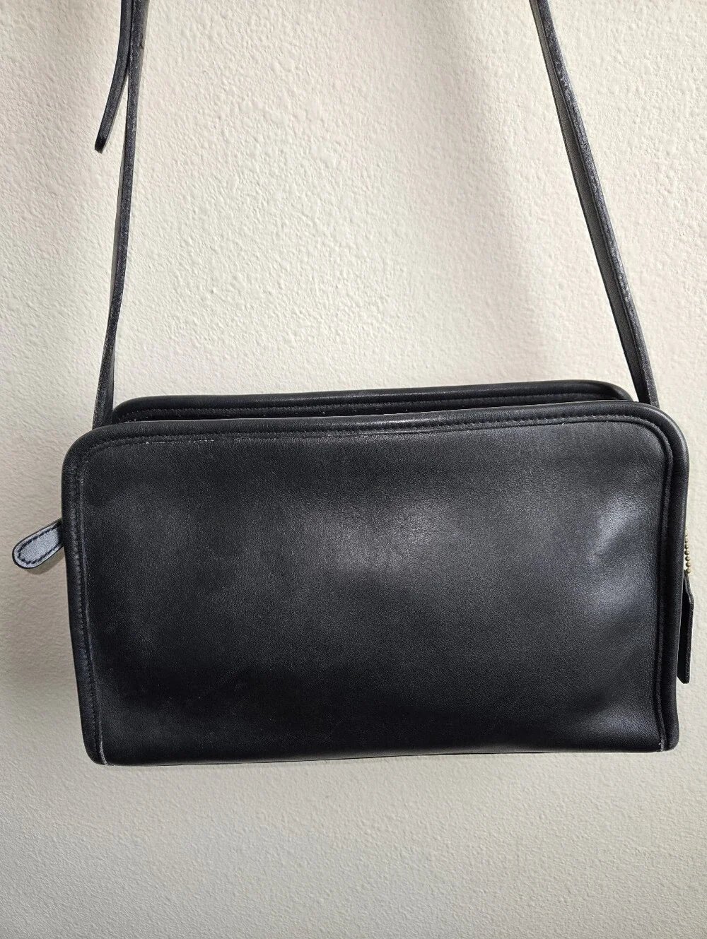 Coach Sutton 9814 Black Bag Purse Leather Vintage Has Hangtag Brass